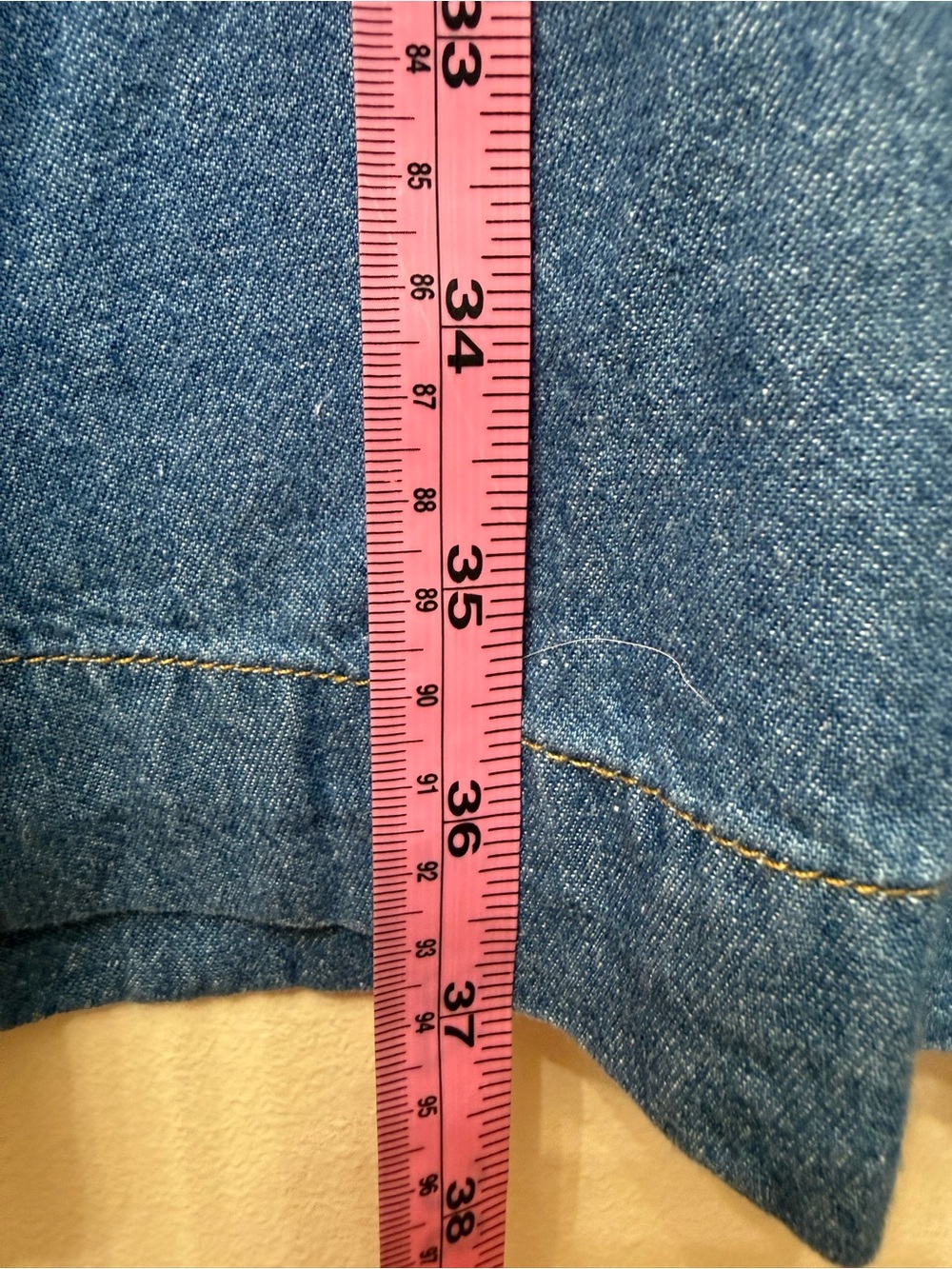 Vermont L Country Store Denim Polo Short Sleeve Shirt Dress Cottage Coastal Prep - Picture 9 of 9